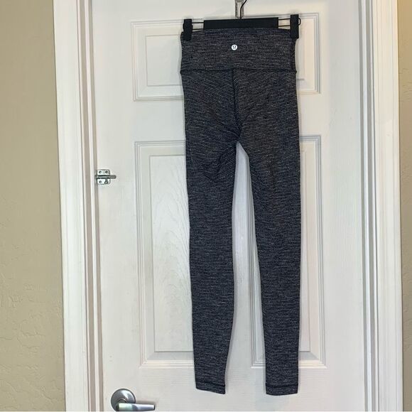 Lululemon Wunder Under Full Length Heathered Leggings Size 4 - Picture 3 of 10